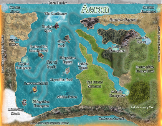 Map of Aeron. All rights reserved.