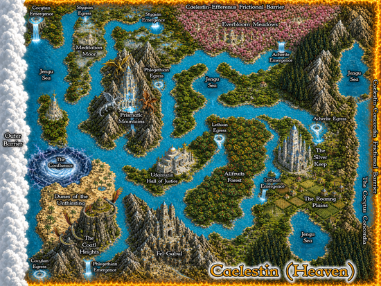 Map of Caelestin. All rights reserved.