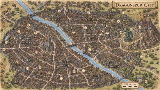 Dragonspur City-- Click for larger map
