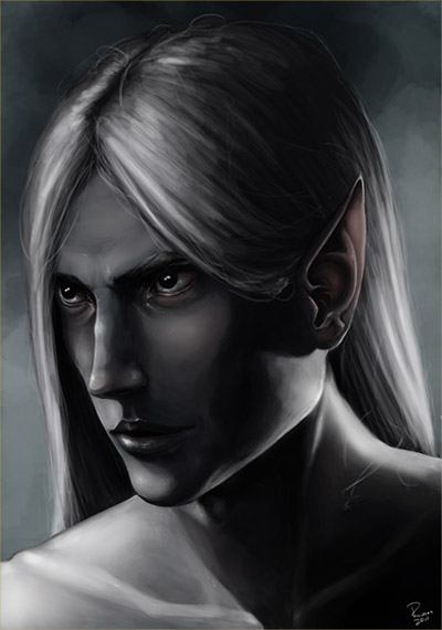 Solaufein Portrait by ErstwhileSky. CC-BY-NC-SA.