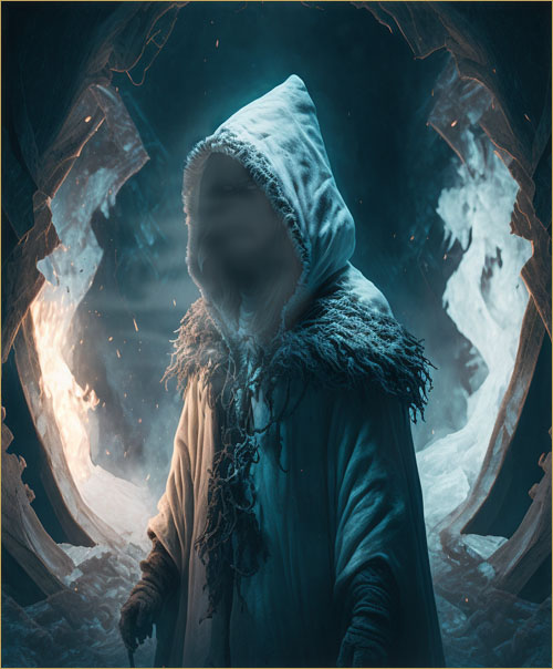 The Dweller, by Midjourney and S. Baker. All rights reserved.