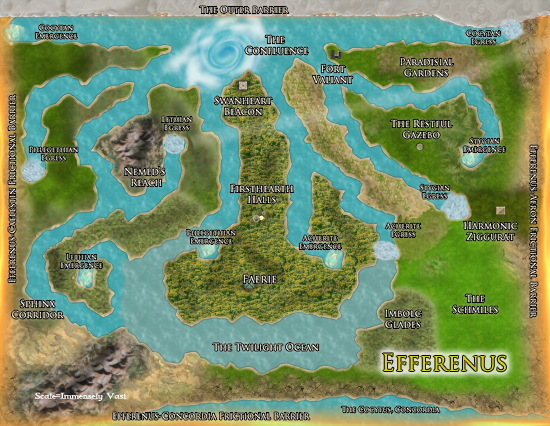 Map of Efferenus. All rights reserved.