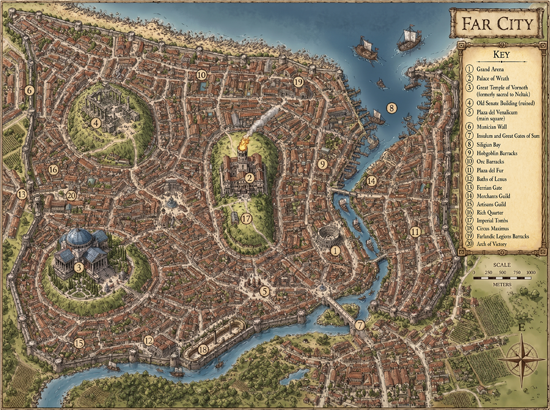 Far City map. All rights reserved.