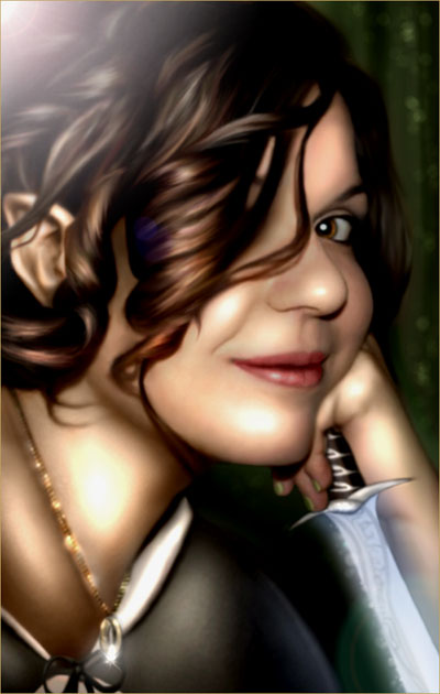 halfling female by Hivan Grosny, licensed for non-commercial reuse
