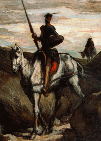 Don Quixote in the Mountains by Honore Daumier