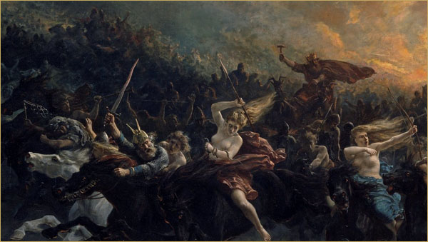 Wild Hunt of Odin art. Common domain