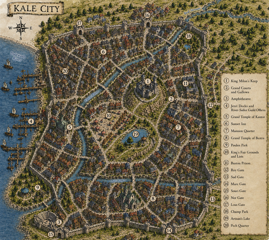 Kale map. All rights reserved.
