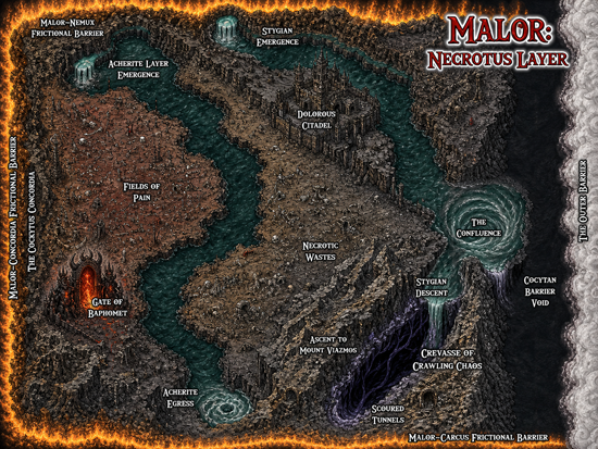 Map of Malor Necrotus. All rights reserved.