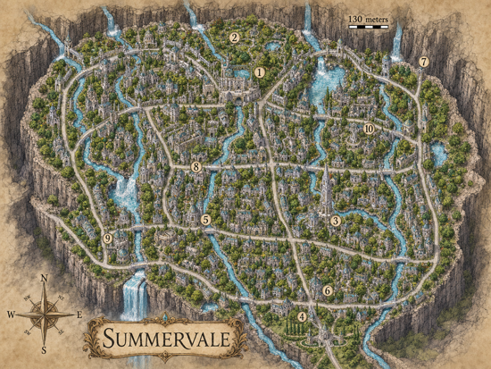 Summervale map. All rights reserved.